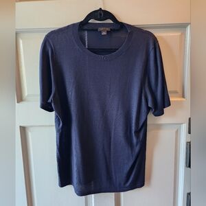 Carlisle Women's Navy Blue Silk blend professional shirt top tshirt